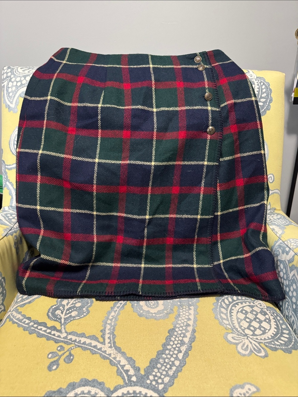Charter Club Tartan Mini Skirt in Navy, Green & Red